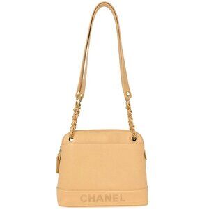 Chanel Beige Calfskin Shoulder Bag 125232